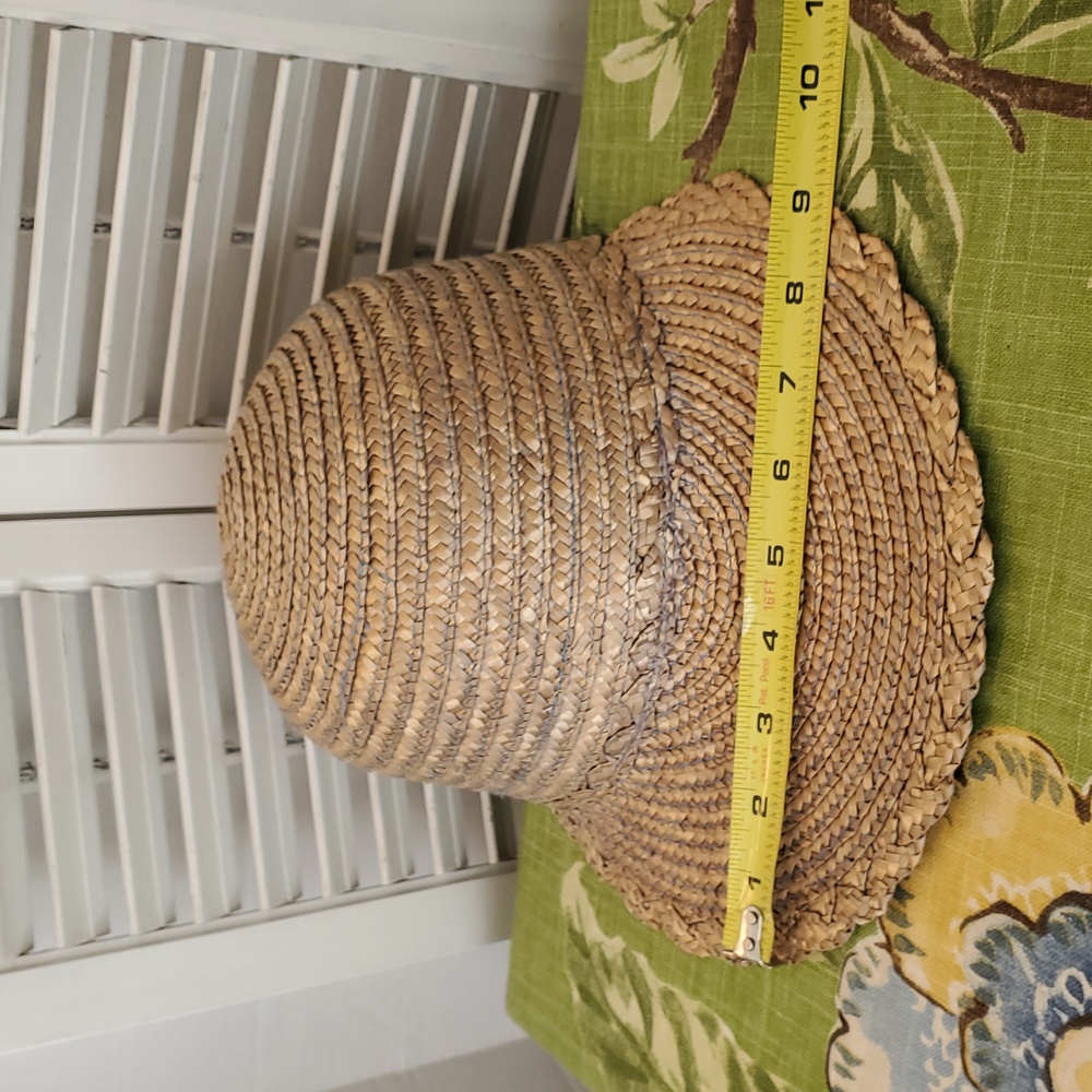 A H C HAT JOCKEY CAP LONG BILL 100% NATURAL STRAW LAP WEAVE - Picture 5 of 8